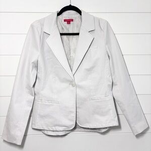 New York& Company White-Light Gray Blazer Size 10